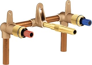 Moen 9700 M-PACT Wallmount Bathroom Sink Faucet Rough-in Valve, 1/2-Inch CC with Mounting Brackets