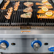 Countertop 24" Char Rock Gas Charbroiler by Globe Food Equipment – Stainless Steel, Model GCB24G-RK