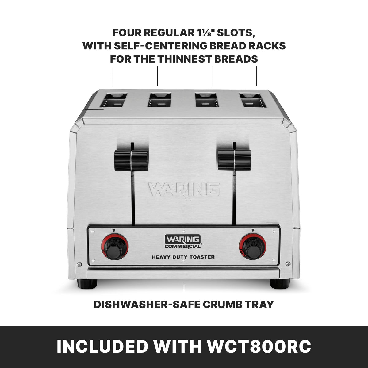 Waring 15-Ampere / WCT800RC / Silver Toasters