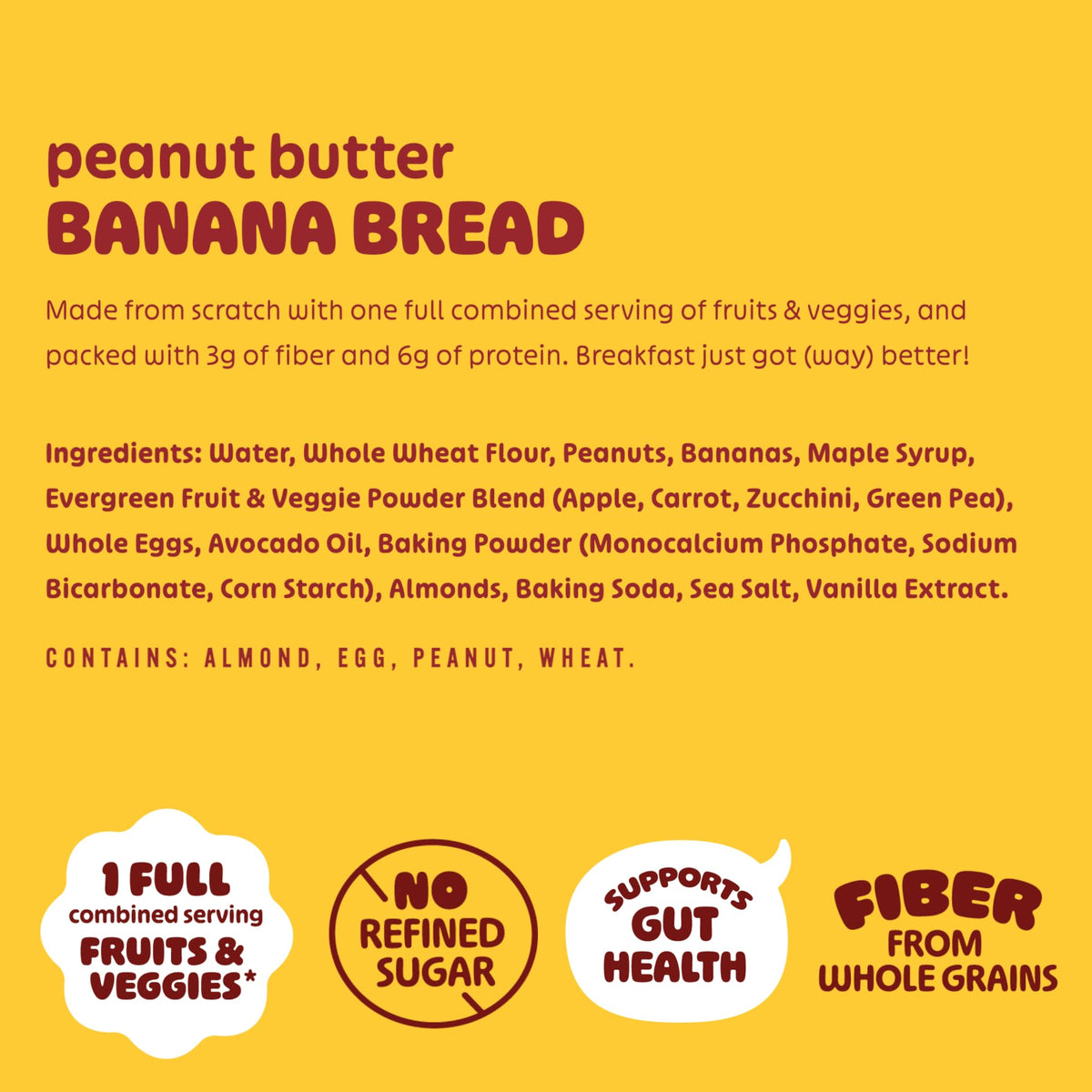 Peanut Butter Banana Bread Waffles by Evergreen – 9 Ounce (Pack of 1), Model 0860001627220