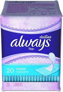 Always PGC 08279 Dailies Thin Liner, Regular (Pack of 480)