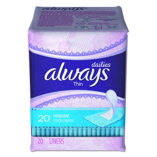 Dailies Thin Liner by Always – Regular, Cotton, Pack of 480, Model PGC 08279