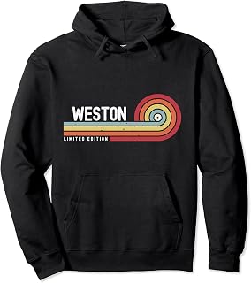 I Love Weston Personalized Retro Sunset First Name Pullover Hoodie