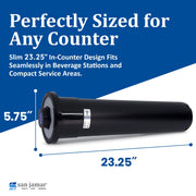 Ez-Fit Cup Disp Cntr Mt - Genuine OEM Replacement Part by San Jamar – 23.25 in, 8.0 ounces, Plastic, Black, Model C2410C