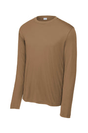 Long Sleeve PosiCharge Competitor Tee | Gym T-Shirt for Men & Women by SPORT-TEK – 3X-Large, Woodland Brown, Model 1453882