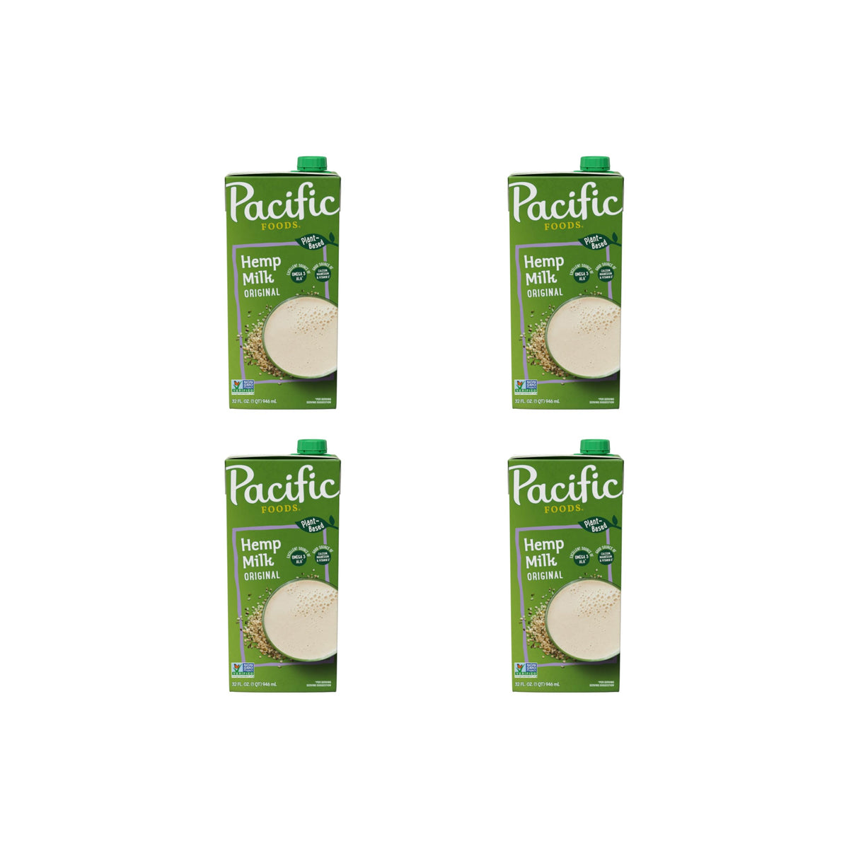 Pacific Foods Unflavored / 32 Fl Oz (Pack of 4) / Original Hemp Milk