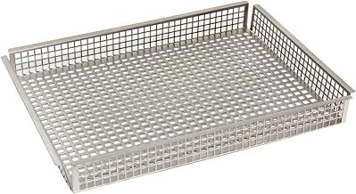 Cadco COB-Q Quarter-Size Oven Basket, Stainless Steel, Nonstick Crisper Tray, Accessories for Crispy Foods Healthy Cooking, Dishwasher Safe, 3 lbs., For Commercial Use