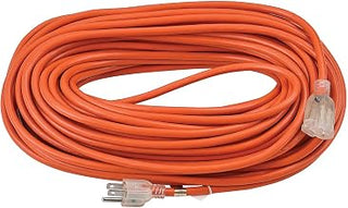 Global Industrial 100 Ft. Outdoor Extension Cord w/Lighted Plug, 16/3 Ga, 10A, Orange