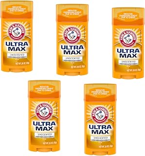 Arm & Hammer ULTRAMAX Anti-Perspirant Deodorant Invisible Solid Unscented 2.60 oz (Pack of 5)