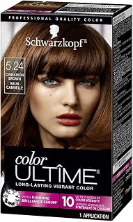 Schwarzkopf Color Ultime Permanent Hair Color Cream, 5.24 Cinnamon Brown