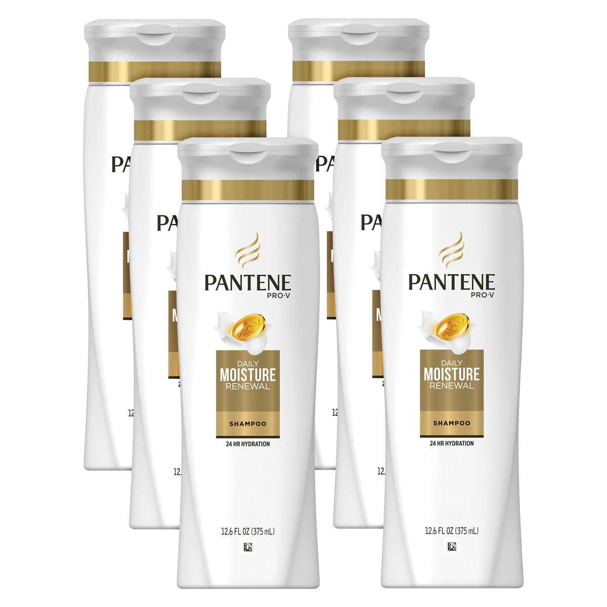 Pro-V Daily Moisture Renewal Hydrating by Pantene – 12.6 Fl Oz (Pack of 6), Shampoo (Pack of 6), Pack of 6, Model PRTAZI11A