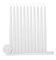 Hyoola Taper Candles, 10 Inch Unscented White, Pack of 12
