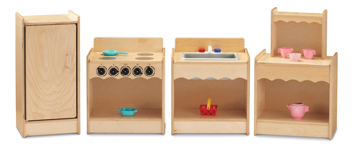 Toddler Contempo Stove by Jonti-Craft – Toddler Size, Wood, White, Model 2079JC