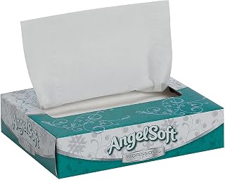 Angel Soft Professional Series 2-Ply Facial Tissue Flat Box 50 Count, 1 Flat Box