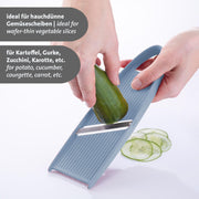 Hobelix Vegetable Slicer by Westmark – 9.1 x 2.8 x 0.8 in, Stainless Steel, Blue, Model 117022EB