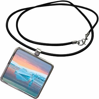 Lemaire Channel, Antarctica. Sunset on the Lemaire Channel. Necklace With Rectangle Pendant