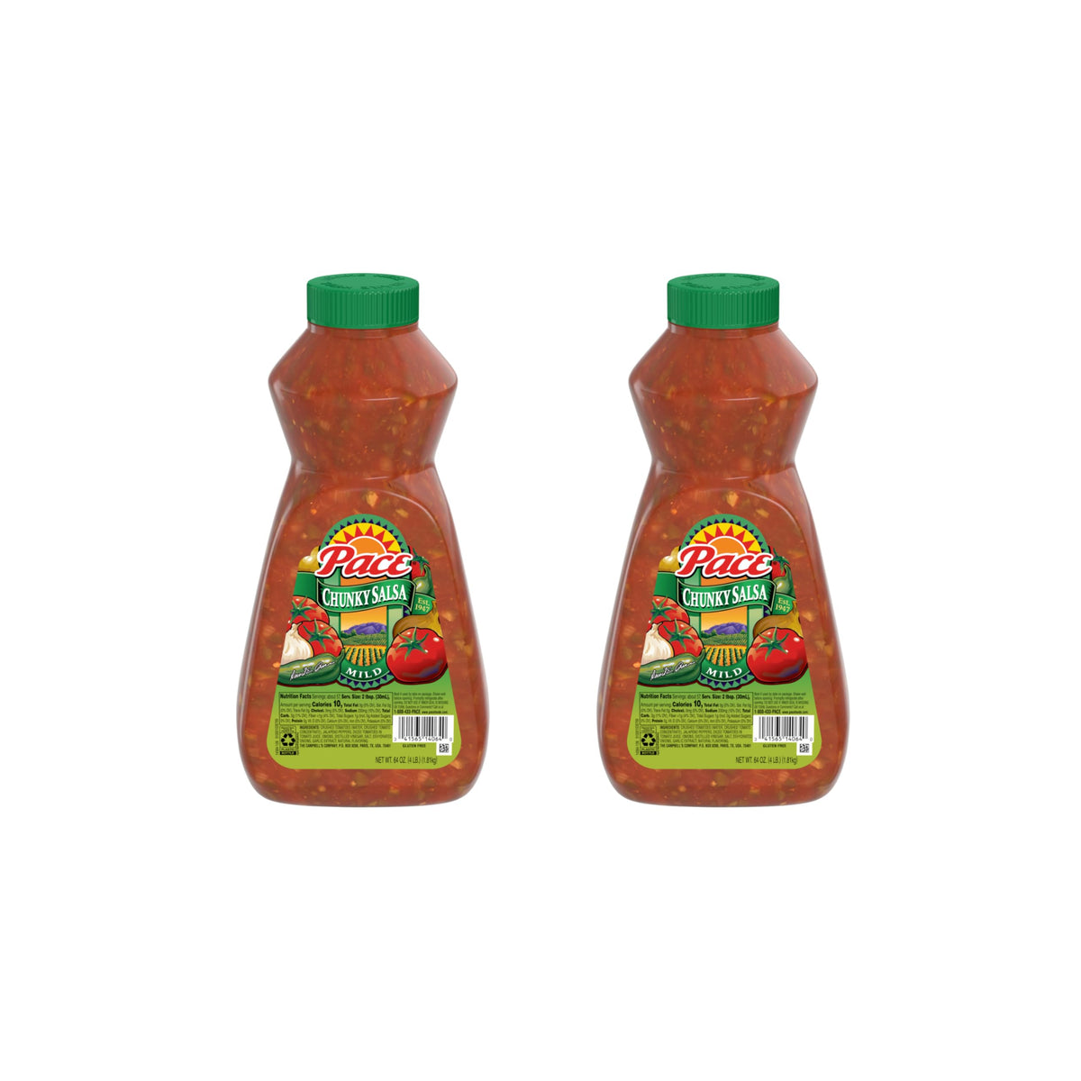 Chunky Salsa by Pace – 64 Ounce (Pack of 2), Pack of 2, Model 200650024685
