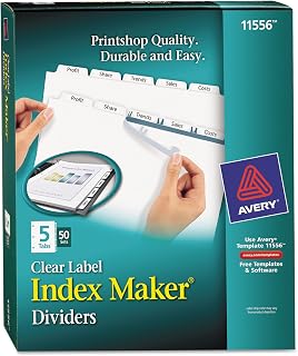 Avery Prepunched Index Maker Dividers w/ Tabs