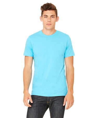 Bella + Canvas Unisex Jersey Short-Sleeve T-Shirt - Turquoise - XS - (Style # 3001C - Original Label) by BELLA+CANVAS – Polyester, Turquoise