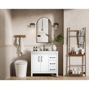 Elegant Kitchen and Bath 36" Single Bathroom Vanity in White by Elegant Lighting – unspecified, Wood, White, Model VF60636WH