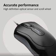 Mouse-in-a-Box Wired USB Mouse () by Kensington – 1 Count (Pack of 1), Plastic, Black, Model K72356US