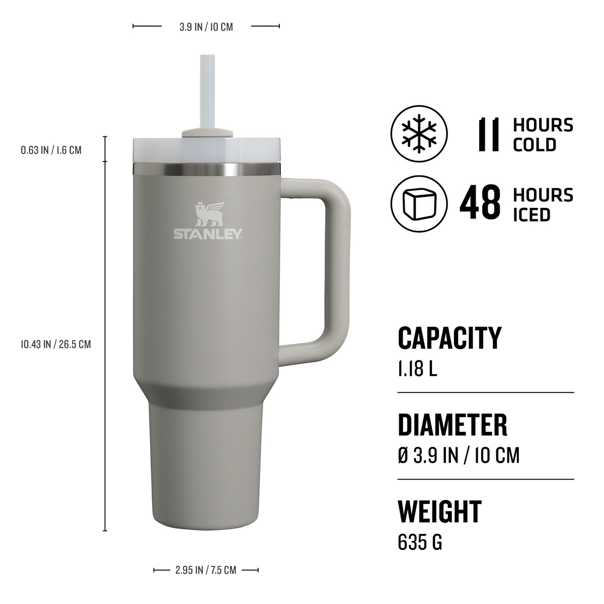 STANLEY Ash / 39.9 Ounces / Minimalist Tumblers & Water Glasses
