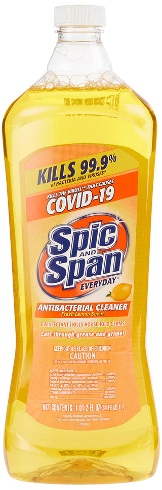 Lemon Antibacterial Pourable by Spic And Span – 34 Fl Oz (Pack of 1), Model sample_sku_97448
