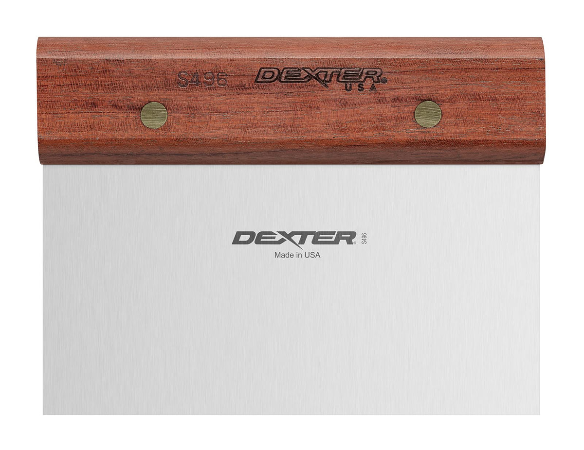 Russell Walnut Dough Scraper by Dexter – 6", stainless_steel, Multicolor, Model S496PCP