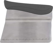 Tovolo Bench Scraper With Measurement Guide, Dough Divider With Offset Blade, Pastry Scraper With Ruler, Ergonomic Baking Tool, Dishwasher-Safe & BPA-Free, Charcoal