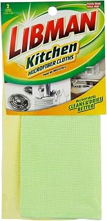 Libman 322 Premium Kitchen Microfiber Cloths for Kitchen Cleaning