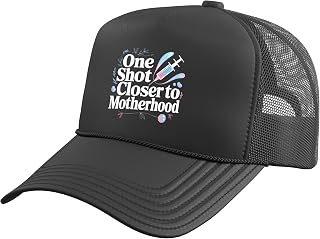 IVF in Vitro Fertilization Transfer Day Fertility Pregnancy Trucker Hat with Adjustable Mesh Back