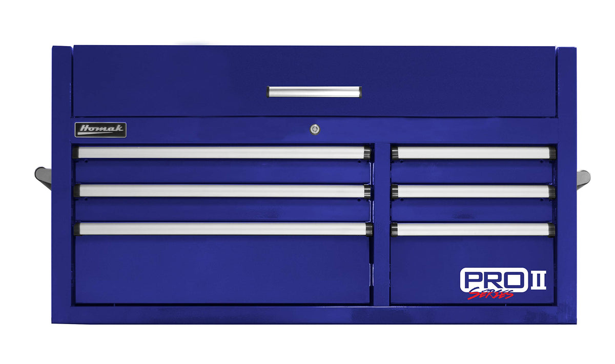 Homak Blue / 41 Inch - 6-Drawer Top Chest / 1 Tool Chests & Cabinets