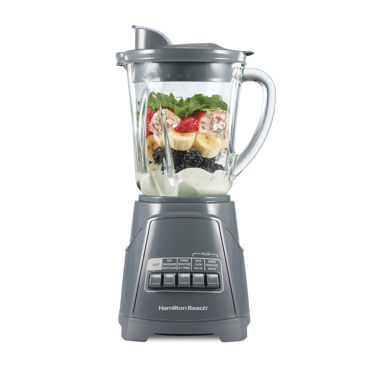 Hamilton Beach Gray / 40 Oz. Glass Jar (Pack of 1) / Countertop Blenders Countertop Blenders