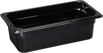 Cambro Black 1/3 Size High Heat H-Pan 4" H