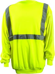 OccuNomix LUX-SWTL-Y2X Classic Lightweight Crewneck Sweatshirt, Class 2, ANSI, Yellow (High Visibility), 2X-Large