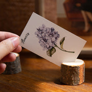 Tosnail Wooden Place Card Holders, 50 Pack with Kraft Cards, Rustic Brown