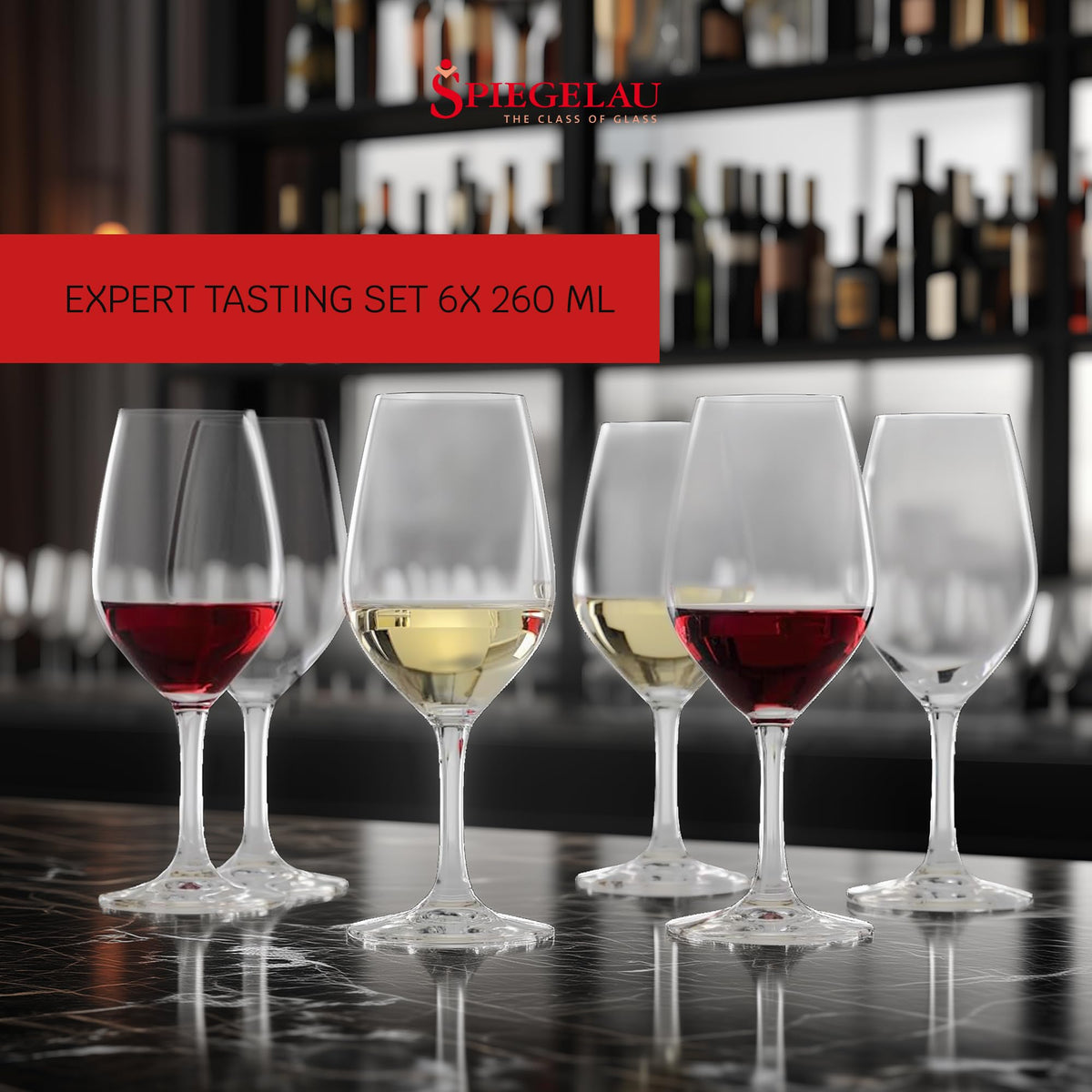 Box of 6 glasses Expert by Spiegelau – 8.8 Ounces, 260 milliliters, Glass, White, Model 4630181