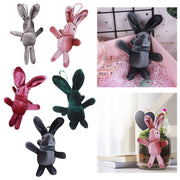 Ball Garland Glass Plush Rabbit Gift Rabbit Doll Decoration Pendant Easter Decoration Hangs Mini Valentine Gnomes (Dark Gray by Cakina – Glass
