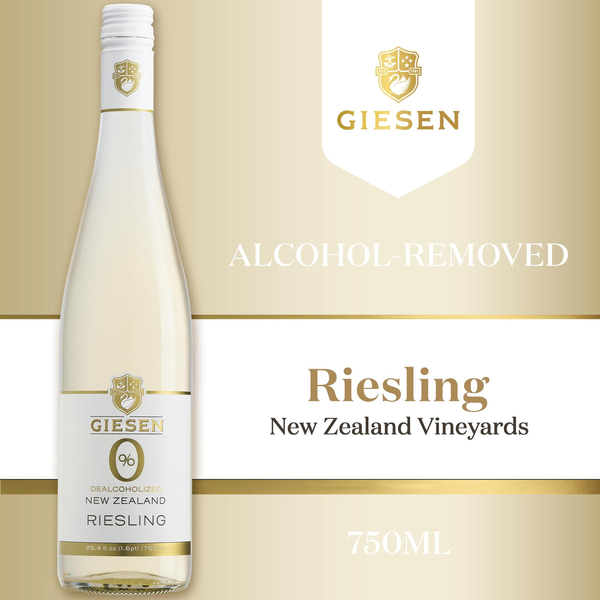 0% Range Mixed Pack 750ml x 6 (1ea) by Giesen – 750ml, pale straw
