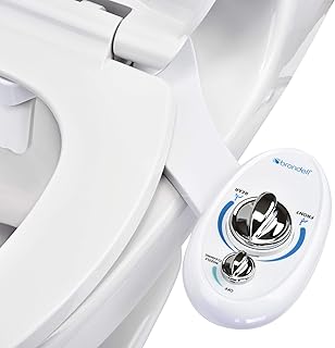 Brondell Bidet Left Hand Bidet Attachment SouthSpa Dual Nozzle - control panel on left side - Dual Positionable Nozzles for front and rear wash, LH-12