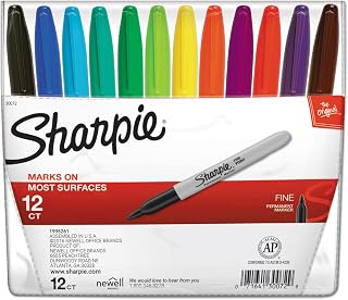 Wholesale CASE of 15 - Sanford Sharpie Permanent Fine Point Markers-Permanent Marker, Fine Point, 12/PK, Assorted