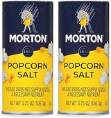 Morton Popcorn Salt, (3.75 oz), 2-Pack, for Popcorn, Snacks & Seasoning