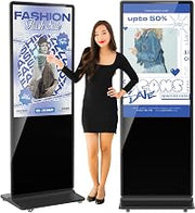 49 inch Indoor Digital Signage 4K Touchscreen IPS Floor Standing Digital Kiosks Interactive Displays with WiFi HDMI/USB Input Auto AD Player, Android OS Black