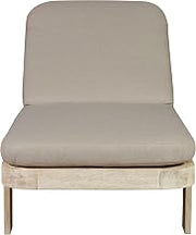 Crafters and Weavers Eclipse Outdoor Solid Teak Wood Sun Lounger in Grey