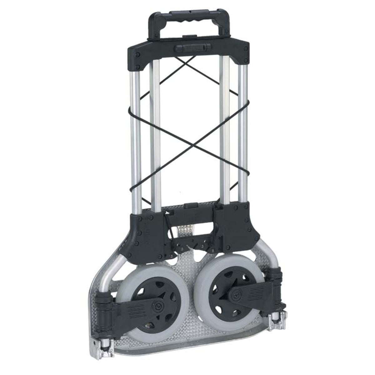 Aluminum Lightweight Folding Truck by Wesco – 19"L x 19"W x 42"H, Aluminum, Black, Model 220617