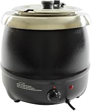 Thunder Group 10.5 QT STAINLESS STEEL SOUP WARMER, BLACK COLOR