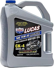 Lucas Oil 10287 SAE 15W-40 API CK-4 Heavy Duty Motor Oil - 1 Gallon