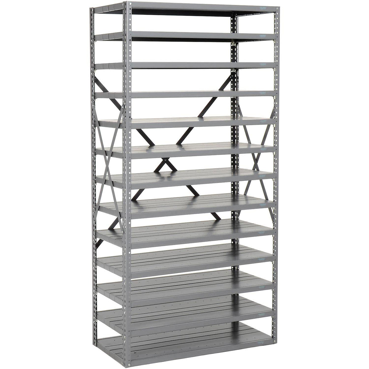 Open Bin Shelving Without Bins by Global Industrial – 12"L x 36"W x 73"H, Alloy Steel, Steel, Model 235030