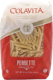 COLAVITA Pasta - Penne Mezzane (Pennette), 1 Pound - Pack of 20