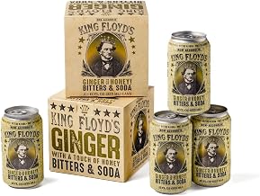 King Floyd's Non Alcoholic Bitters & Soda - 4 Pack Cans (12 Fl Oz Each) - Premium Non Alcoholic Drinks - Ready to Drink Bitters and Soda, Alcohol Free Drinks, Sugar Free with Soda & Bitters (Ginger)